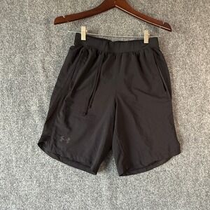 Under Armour Mens Black Athletic Running Gym Workout Shorts Small‎